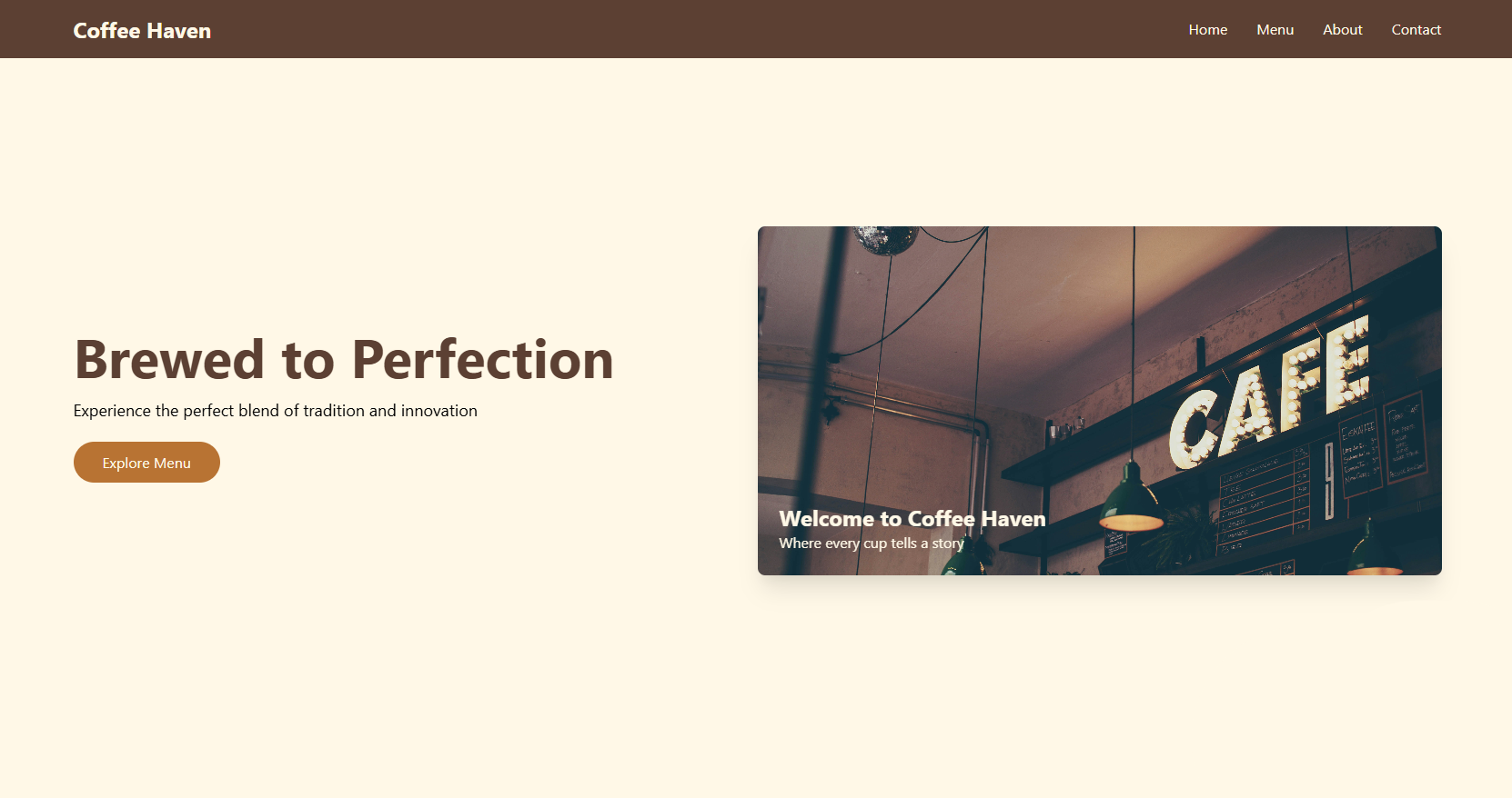 Cafe Website